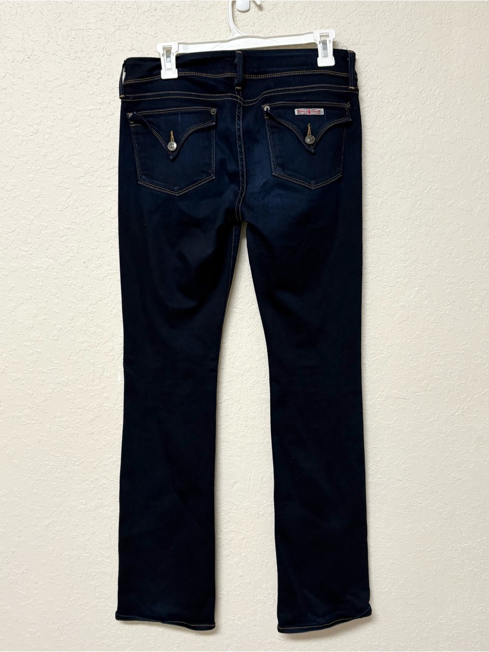 Hudson Beth Baby Boot Cut Jeans Womens Blue Mid Rise Flap Pocket Stretch Size 29 - Picture 3 of 8